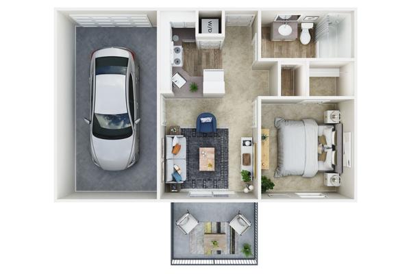 3D Floor Plans for An Apartment Website 
